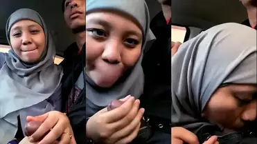 Bokep Jilbab Ajirah Puspa Isap Kontol Di Mobil poster